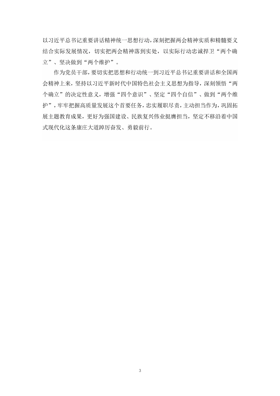 2024年观看学习全国“两会”精神心得体会研讨发言五_第3页