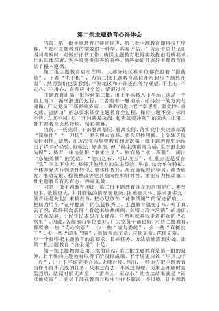 2023年第二批主题学习教育心得体会二