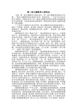 2023年第二批主题学习教育心得体会三