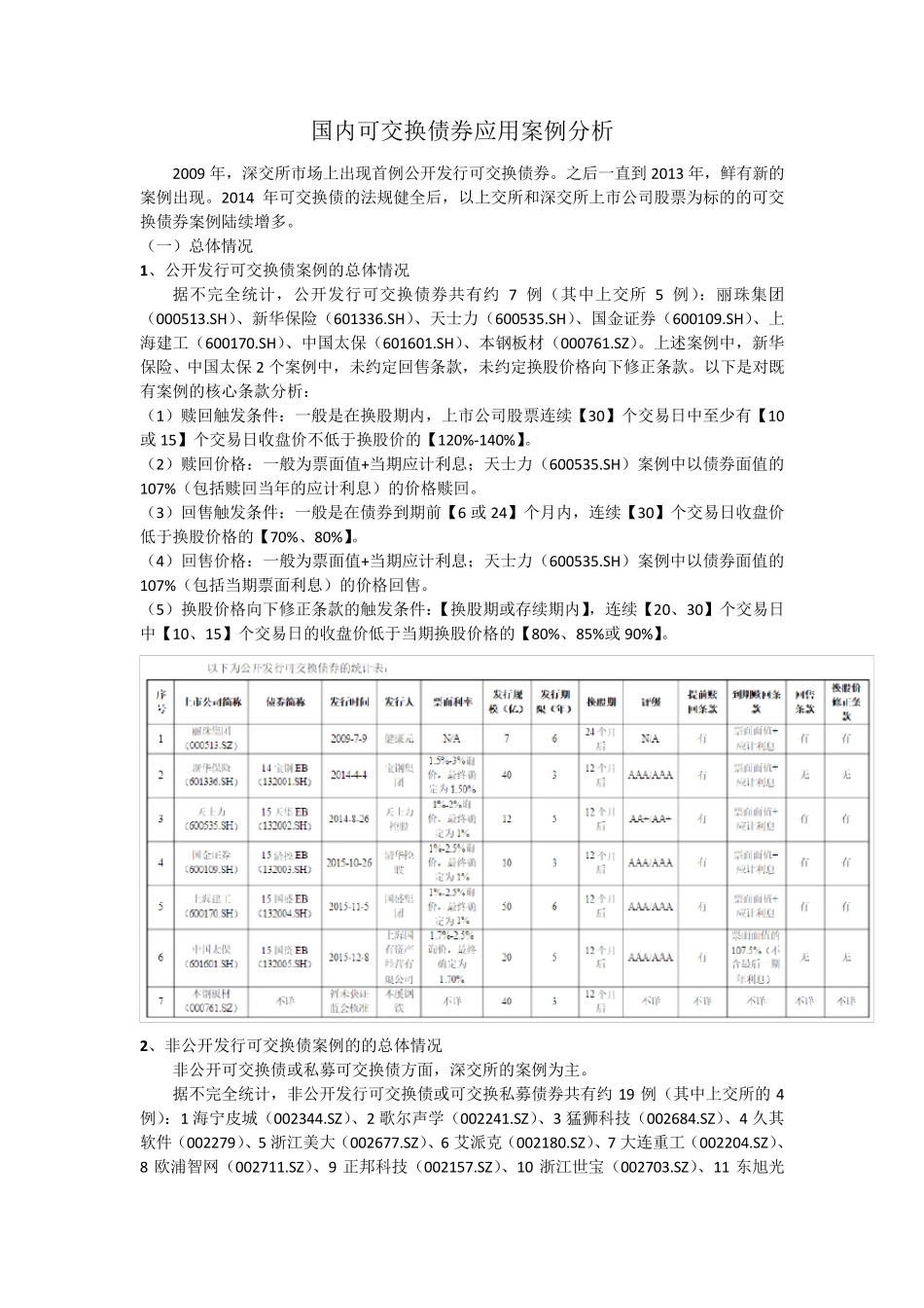 最新国内私募可交换债券案例分析_第1页
