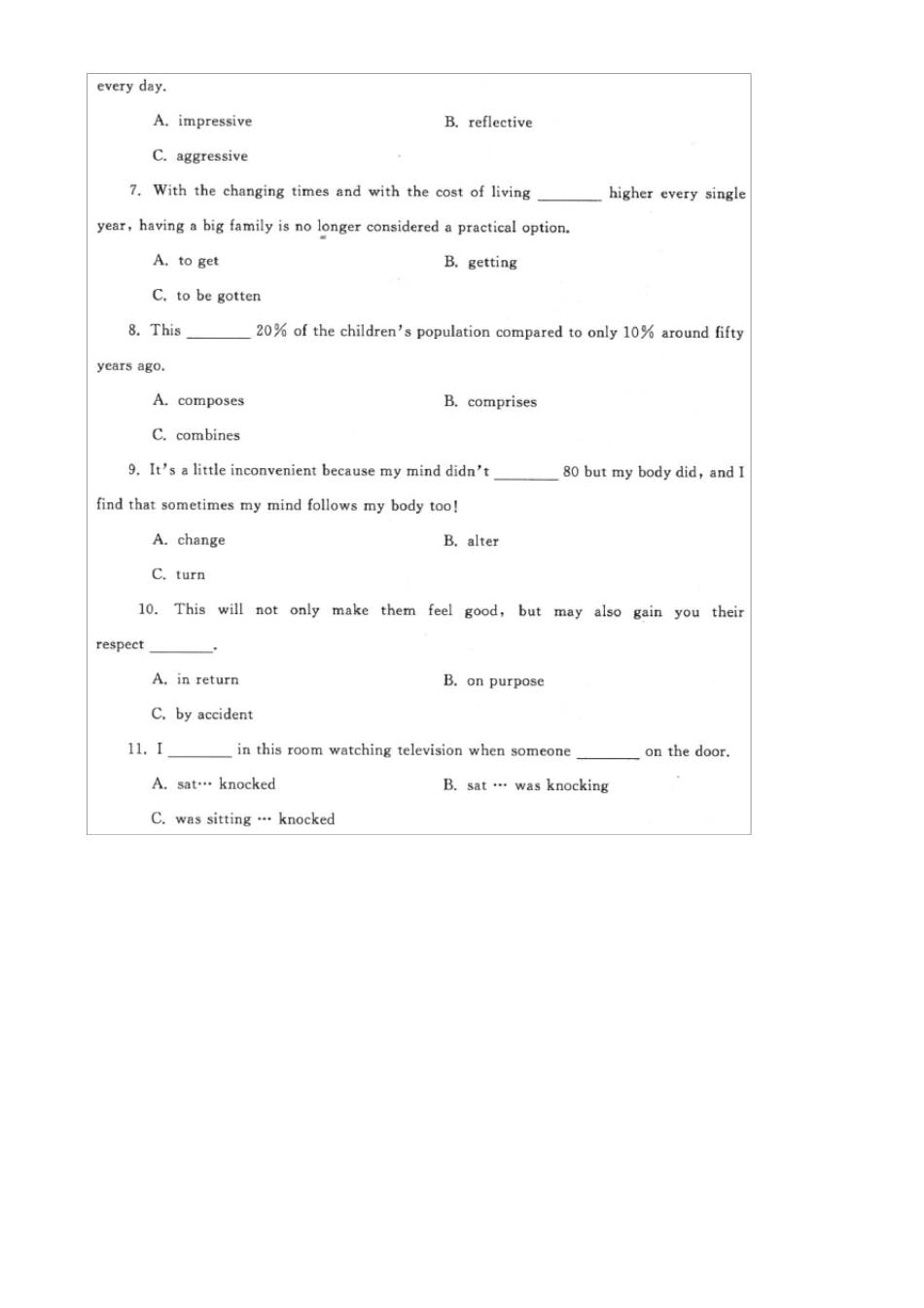 最新国家开放大学电大本科《人文英语3》期末标准题库及答案(试卷号：1379)_第3页