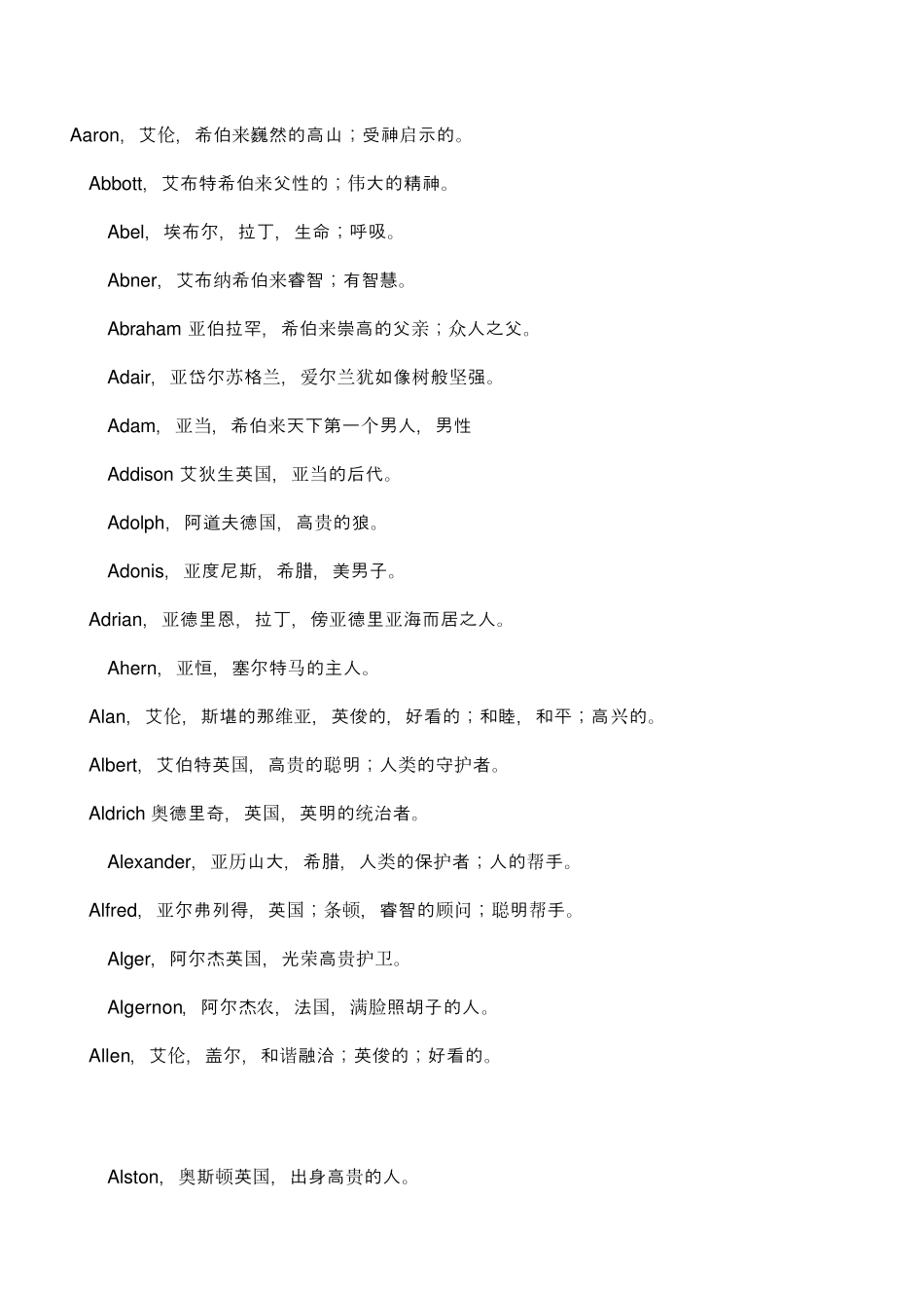 最新外国人名大全外国人名大全_第1页