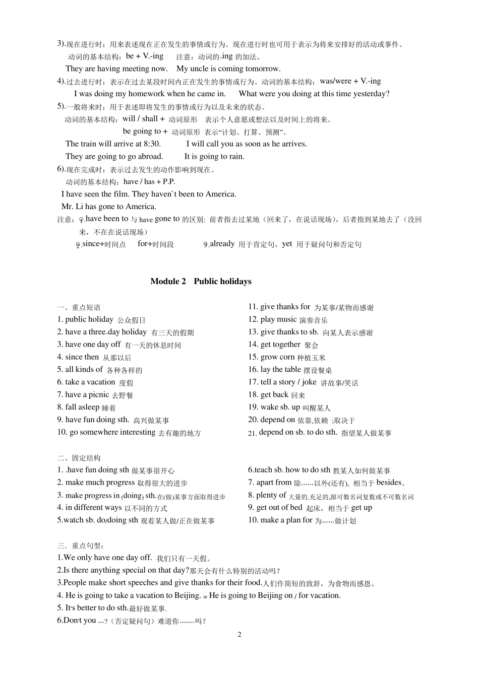 最新外研版英语九年级上册知识点总结_第2页