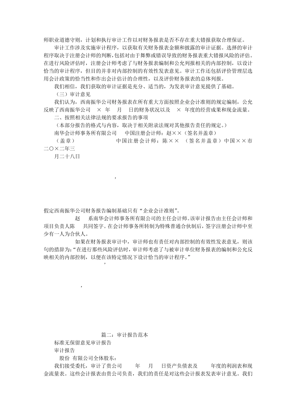 最新审计报告格式_第2页