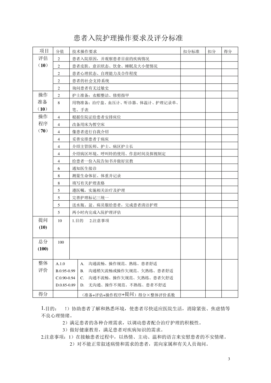 最新护理操作要求及评分标准1_第3页