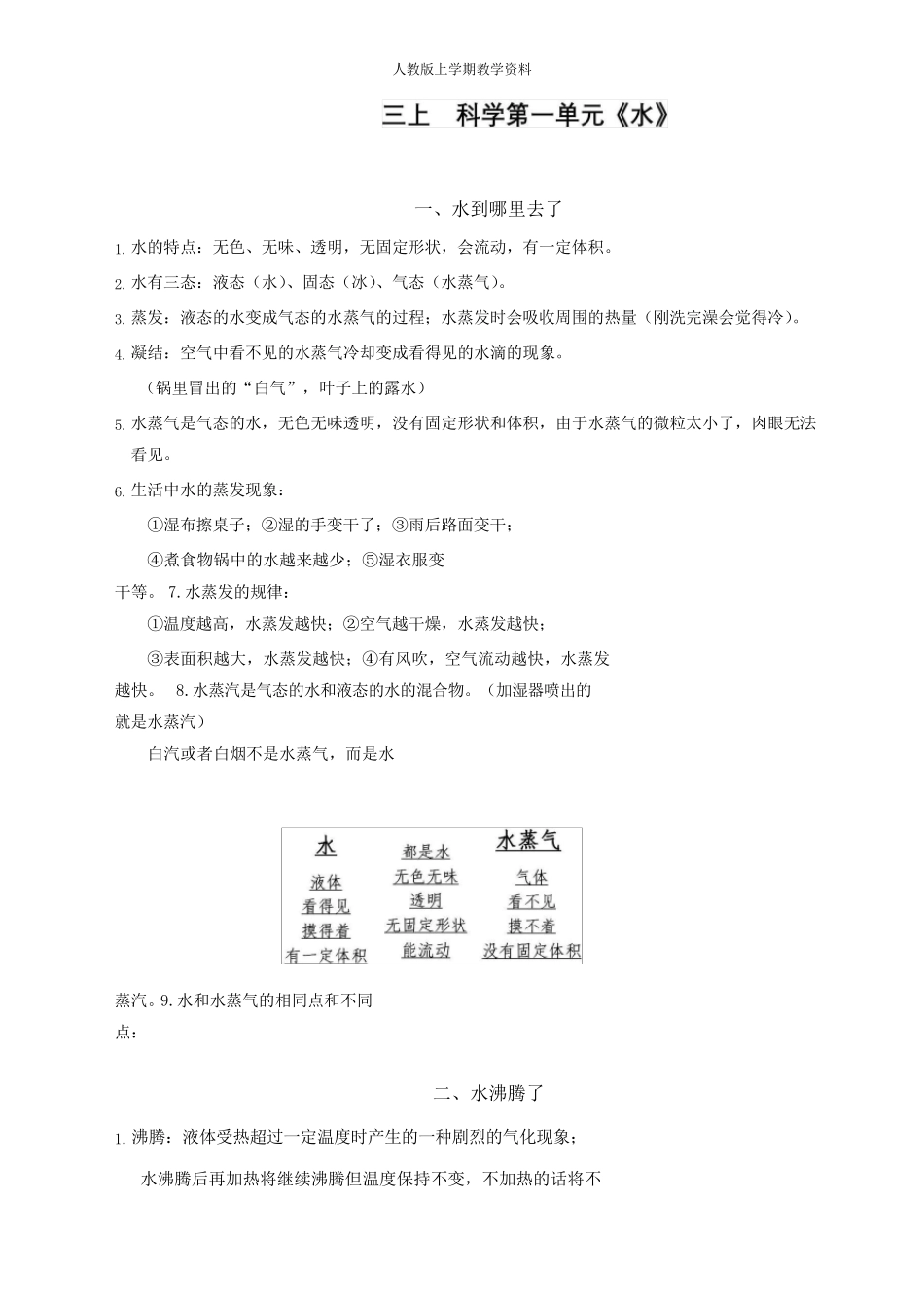 最新教科版三年级科学上册知识点整理_第1页