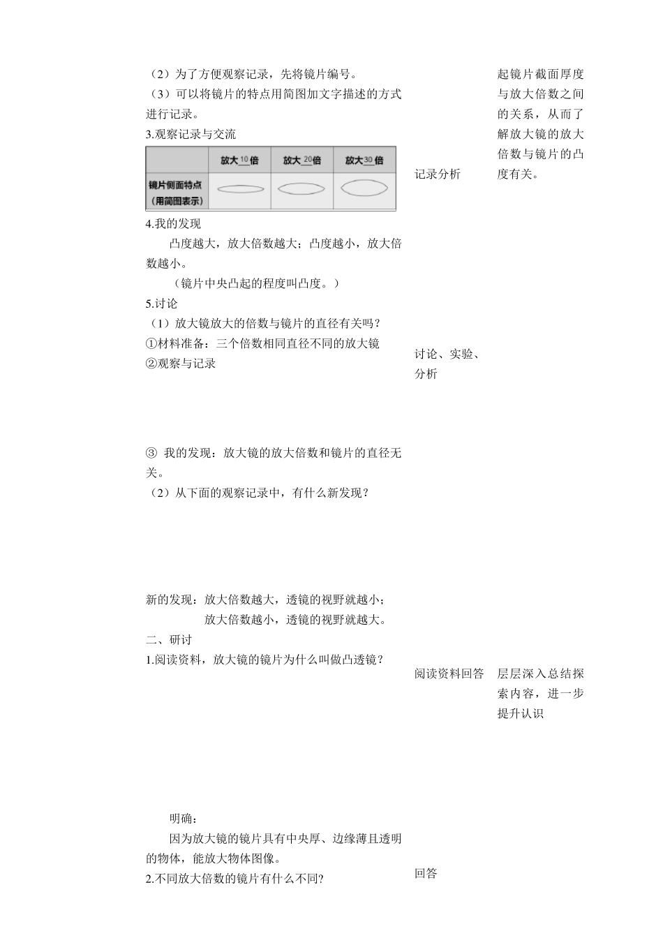 最新教科版小学科学六年级上册《放大镜》教案》_第3页
