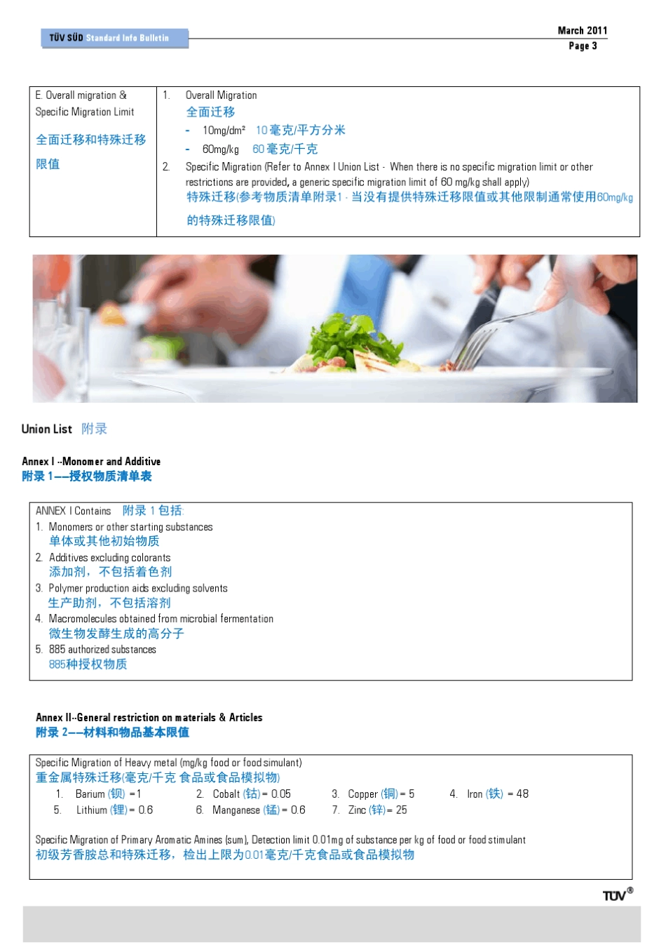 最新欧盟食品级测试法规food(EU)No102011_第3页