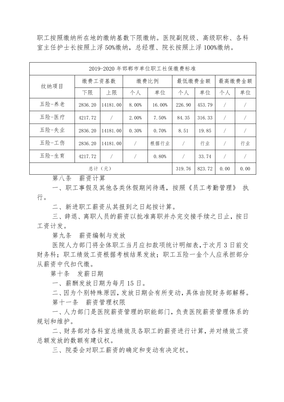 最新民营医院薪资福利管理制度_第3页