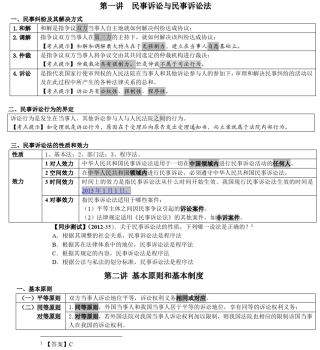 最新民事诉讼法新民诉法讲义背诵版