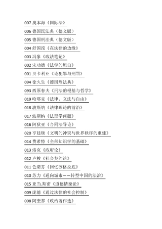 最新法学电子书下载目录