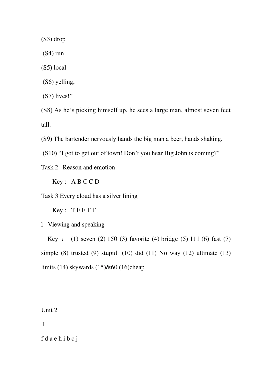 最新版新视野大学英语视听说教程第二版4答案_第2页