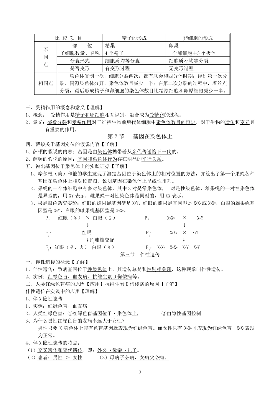最新版高中生物必修二知识点总结人教版_第3页