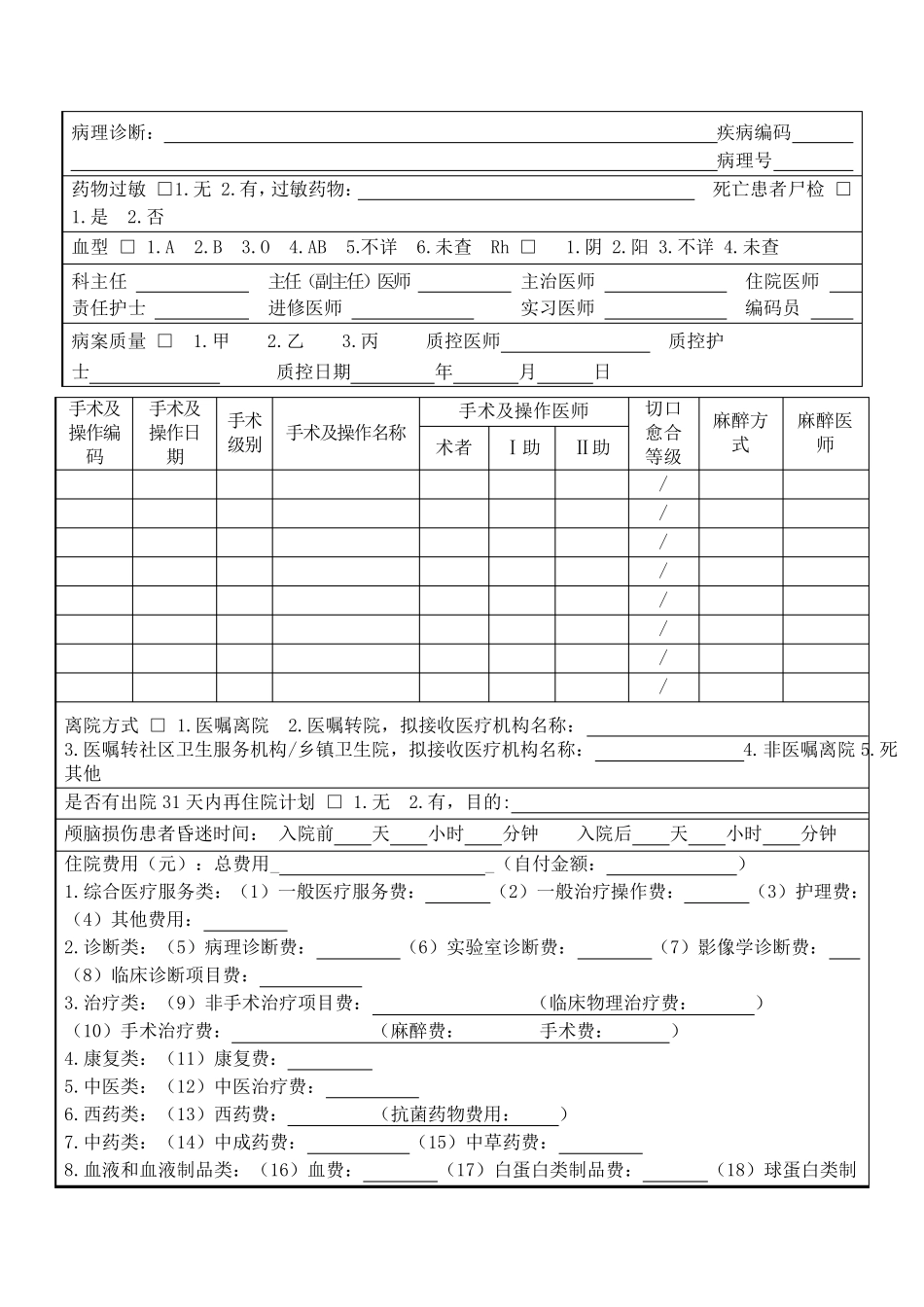 最新病案首页书写规范_第2页
