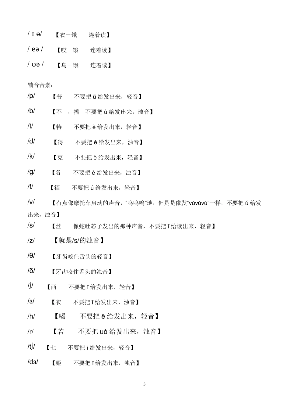 最新英语国际音标表_第3页