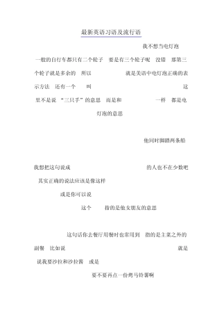 最新英语流行语