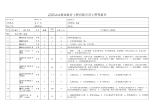 最新装修报价表及工艺和材料清单大全