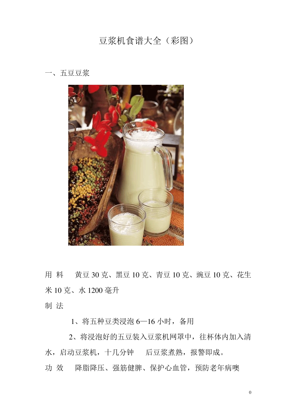 最新豆浆机食谱彩图大全_第1页