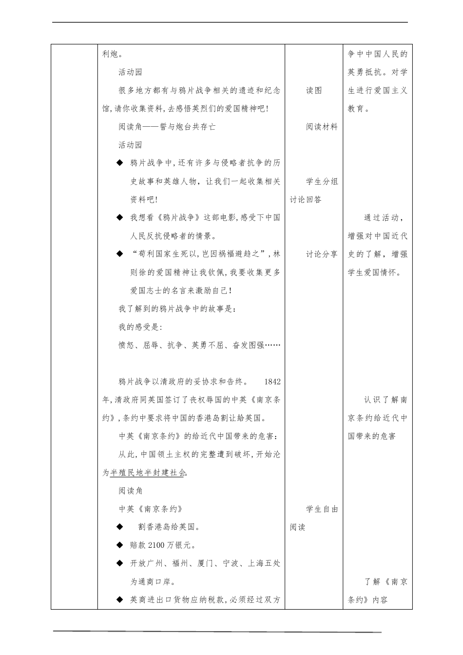 最新部编版小学五年级下册道德与法治7不甘屈辱奋勇抗争第一课时虎门销烟教案_第3页