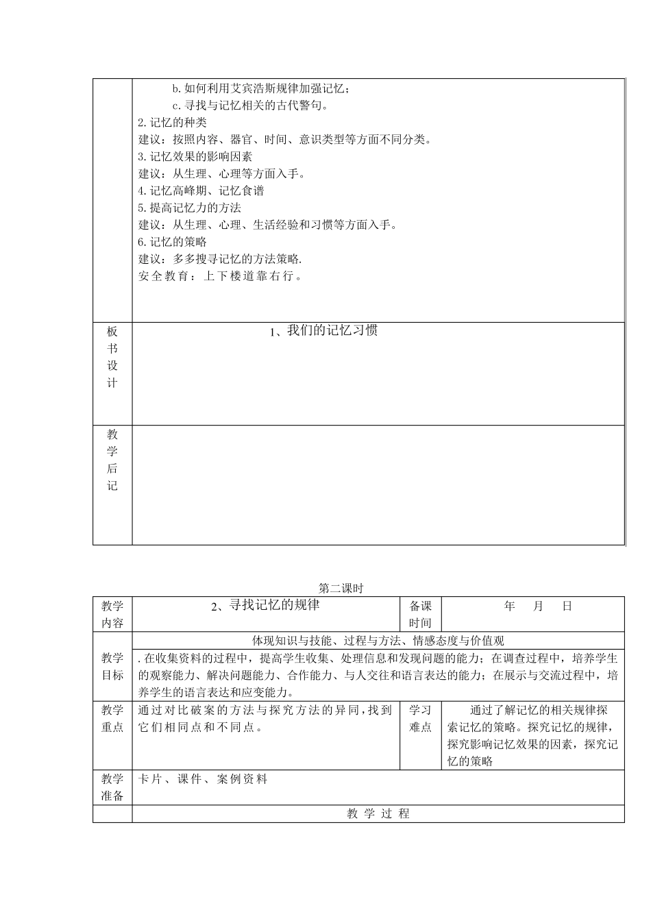 最新重庆版六年级下综合实践活动教案_第2页