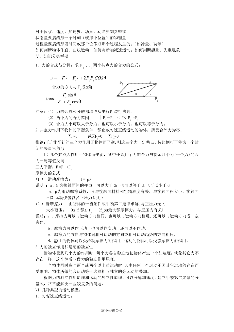 最新高中物理知识点总结及公式大全_第2页