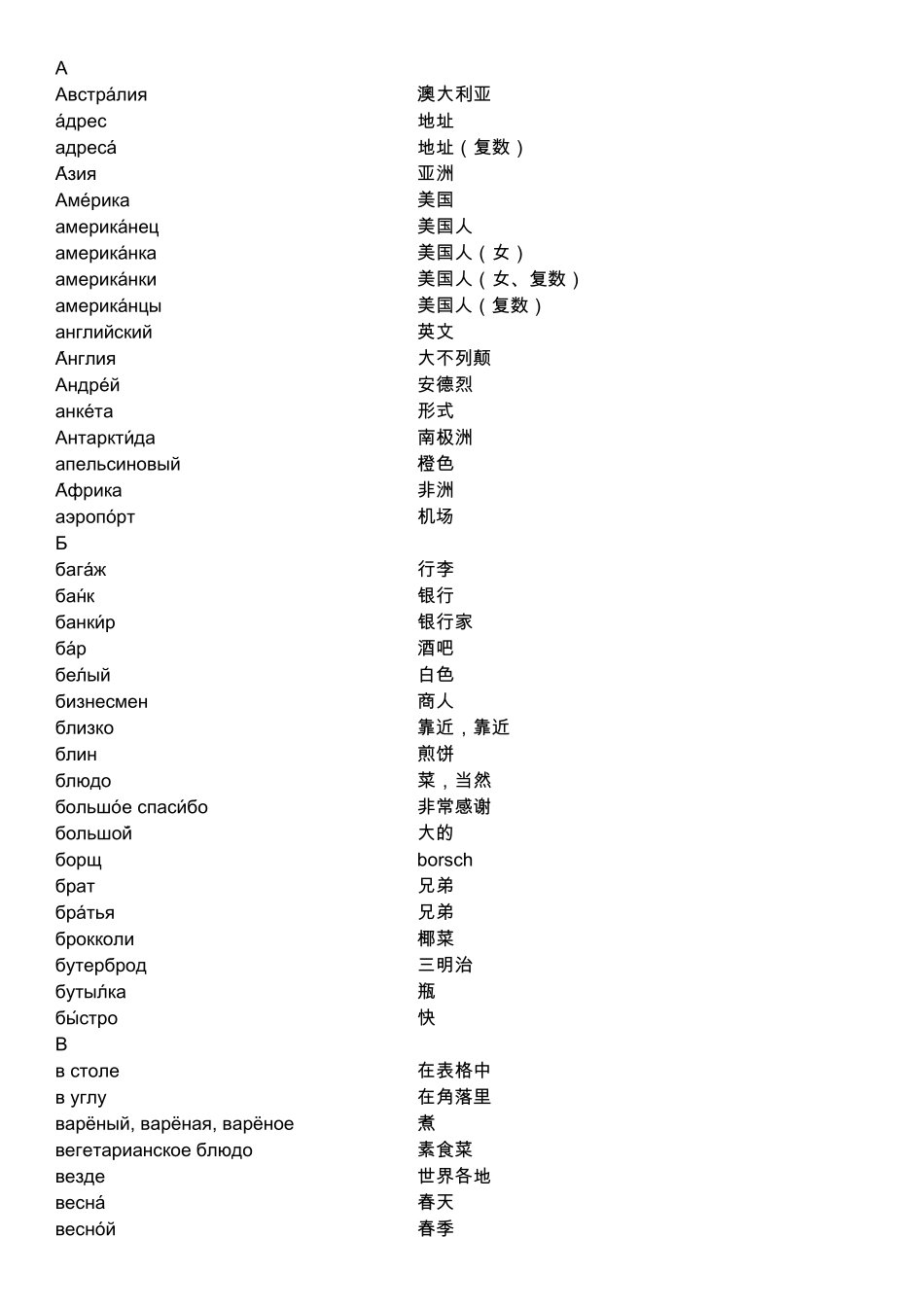 最最常用的俄语单词_第1页