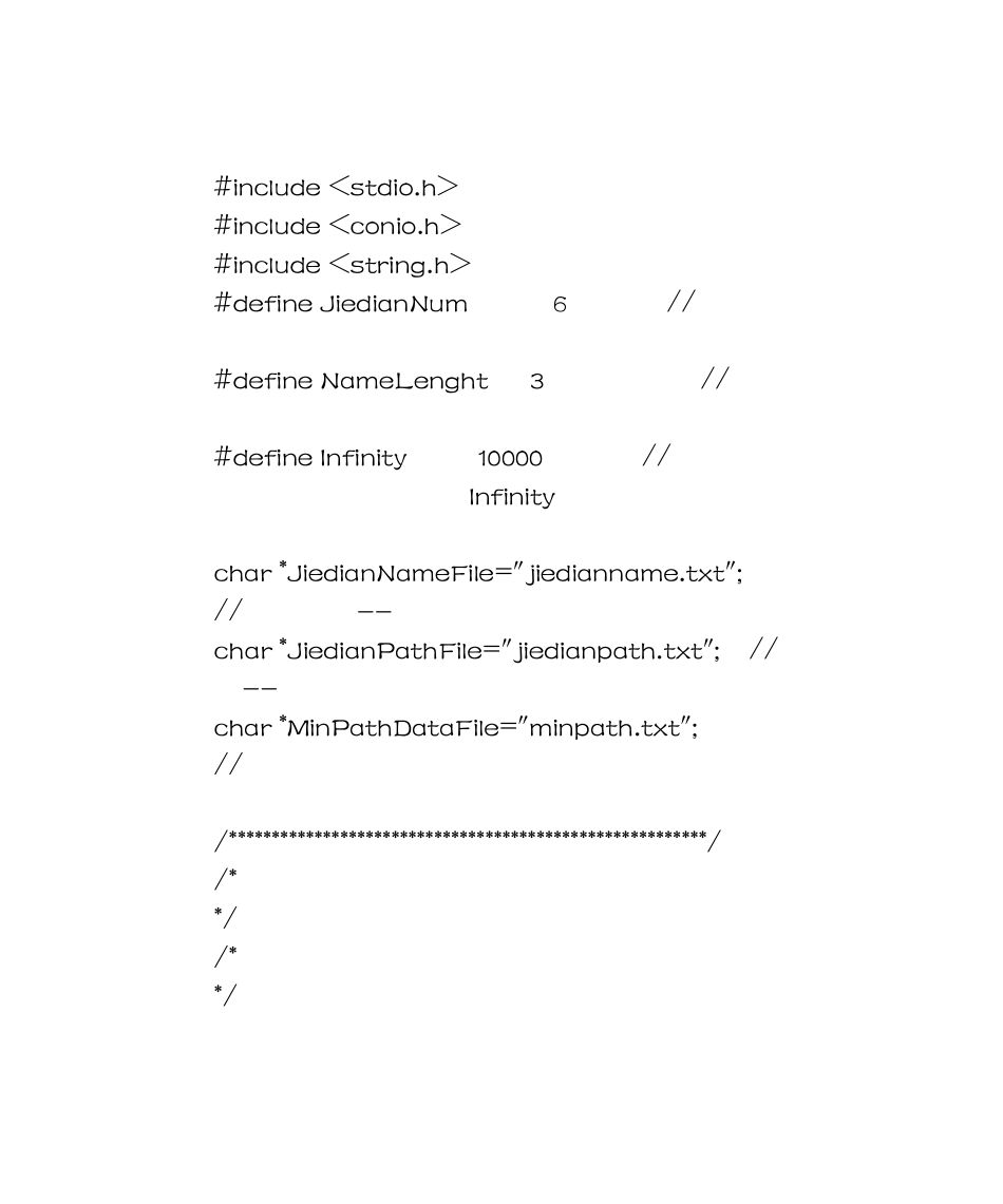 最短路径算法源程序代码_第1页
