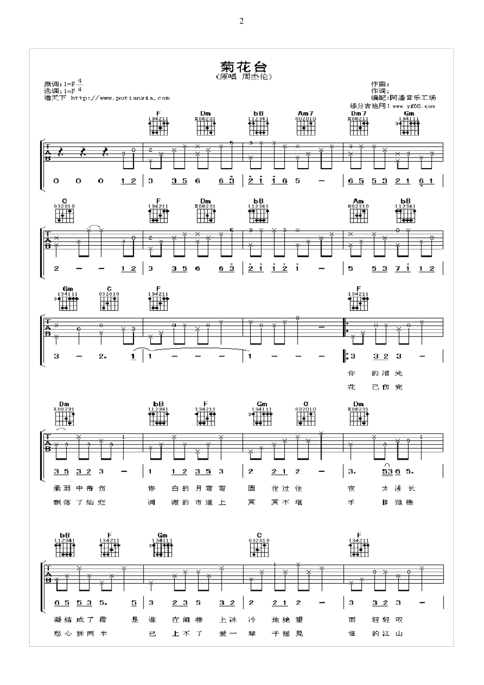 最适合初学者的吉他谱_第2页