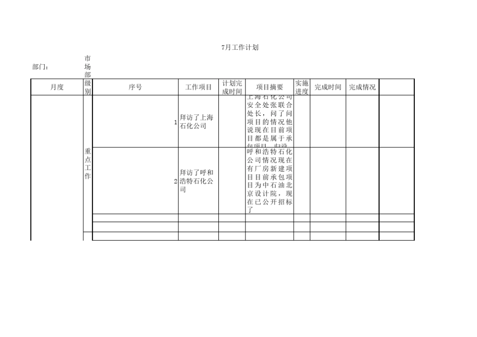 月度计划表模板_第1页
