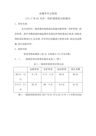 月护理质控分析报告