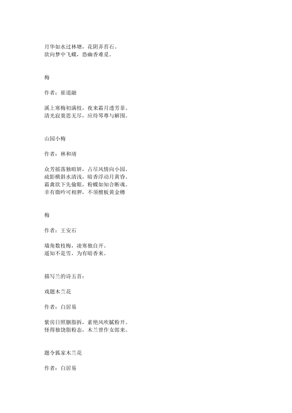 有关梅兰竹菊的古诗_第3页