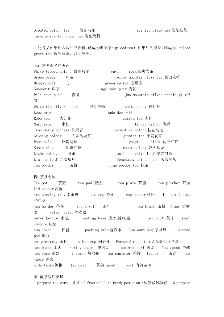 有关茶叶的英语单词_第2页