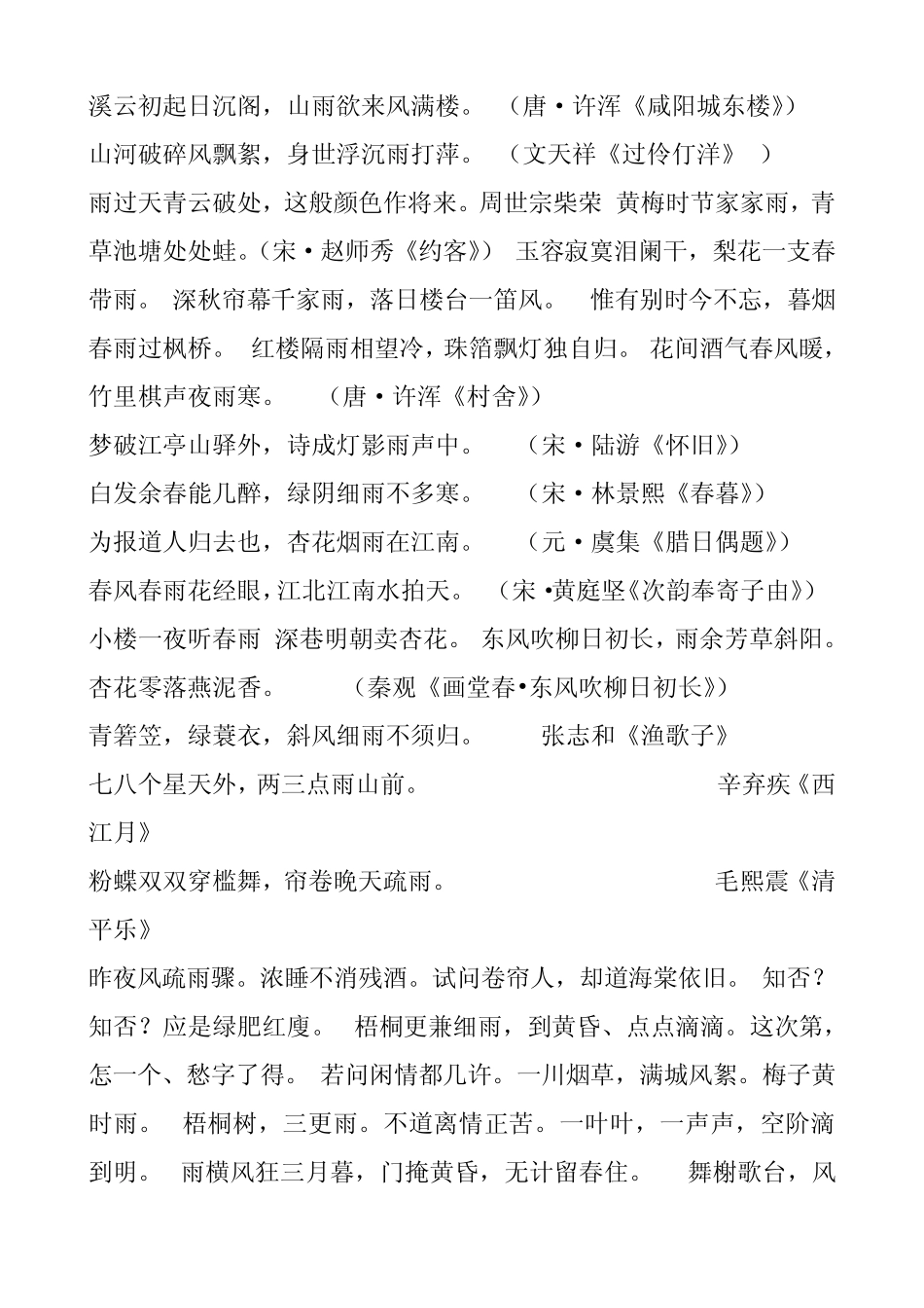 有关雨的诗句_第2页