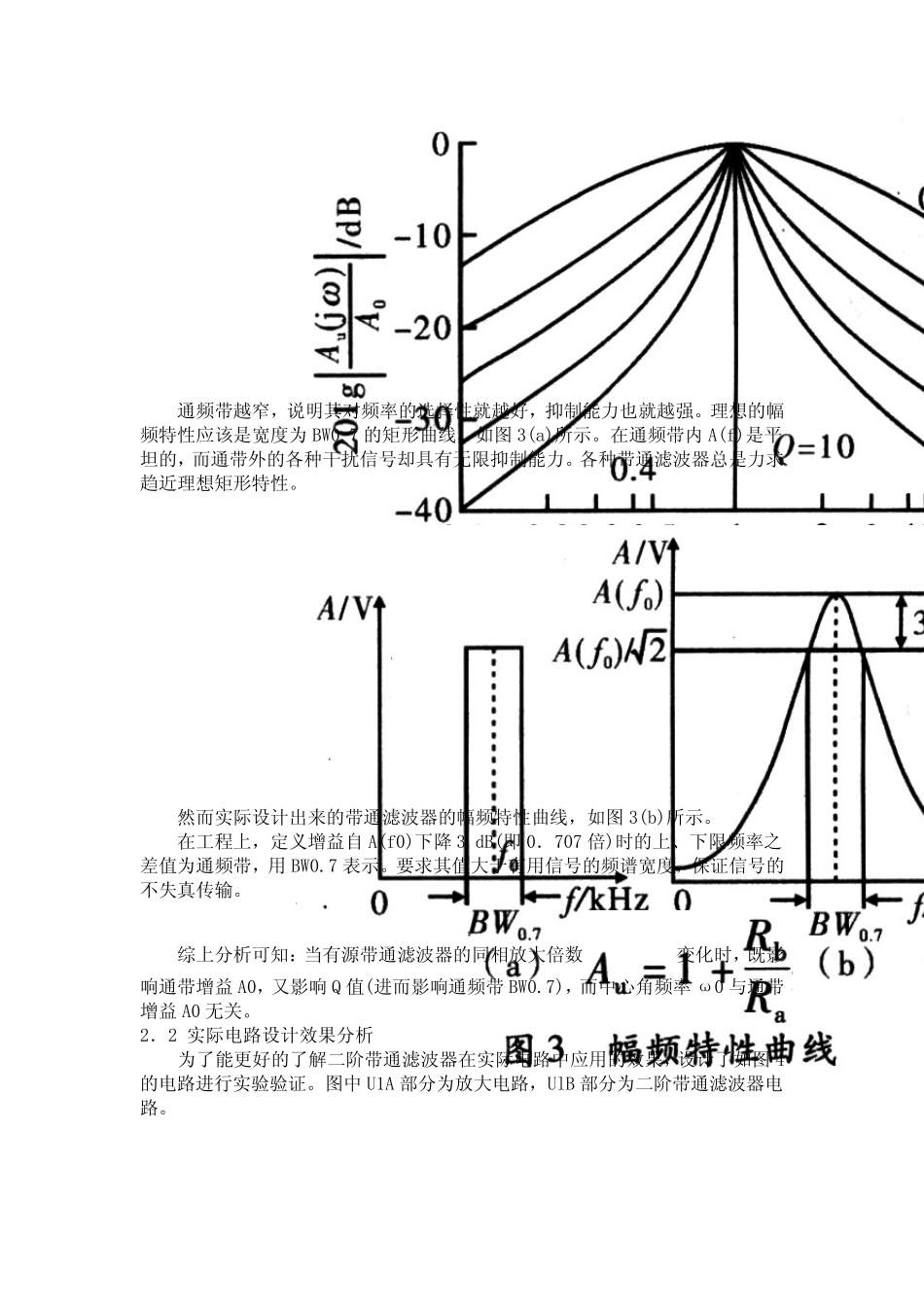 有源模拟带通滤波器的设计_第3页