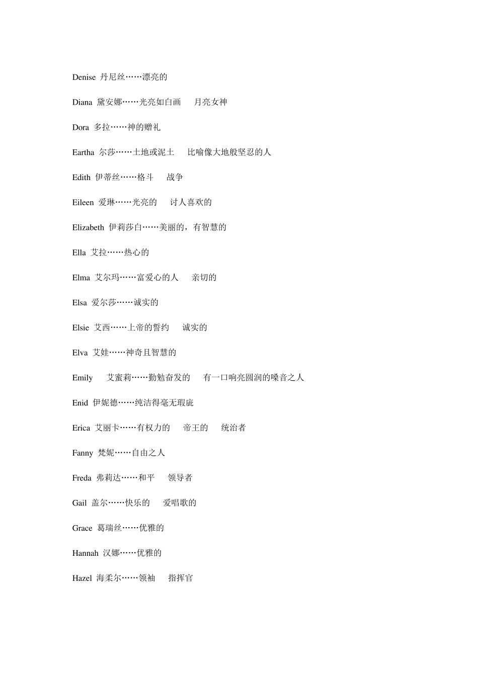 有美好含义的英文名_好听的女孩英文名_第2页