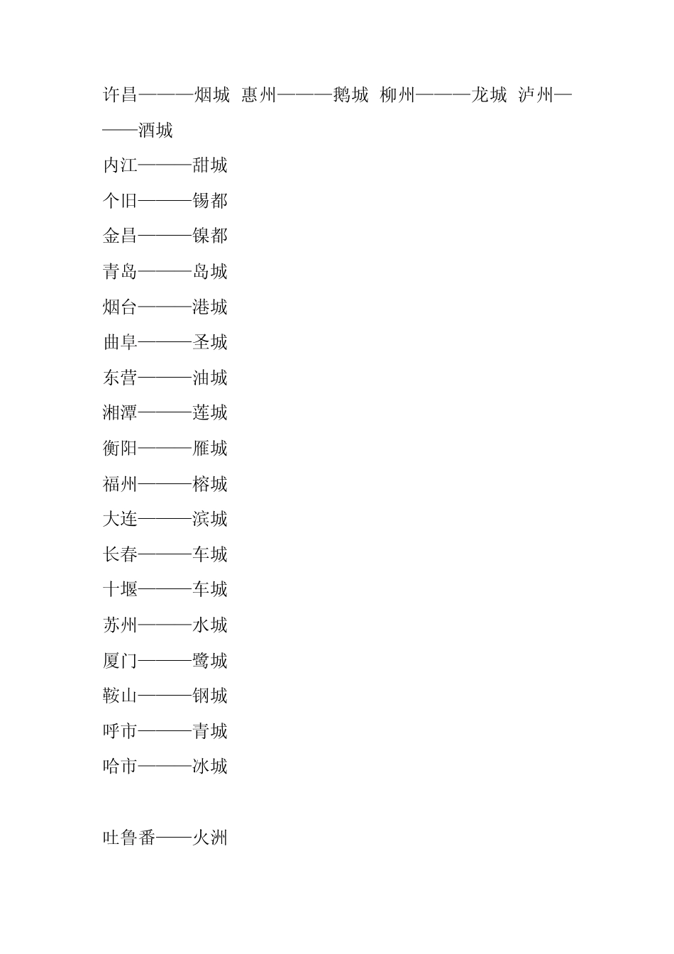 有趣的中国和世界城市别称大全_第2页