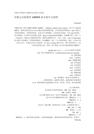 有限元分析软件ANSYS命令流中文说明