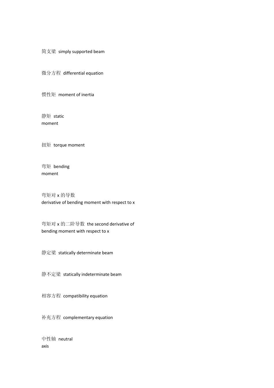 有限元力学专业词汇汇总_第3页