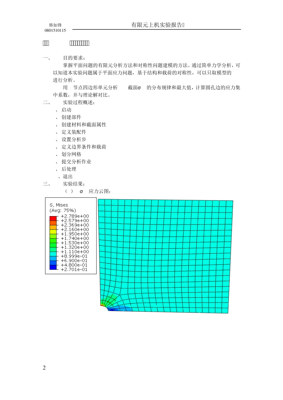 有限元实验报告_第2页