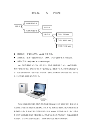 服务器：存储区域网络与网络接入存储的区别