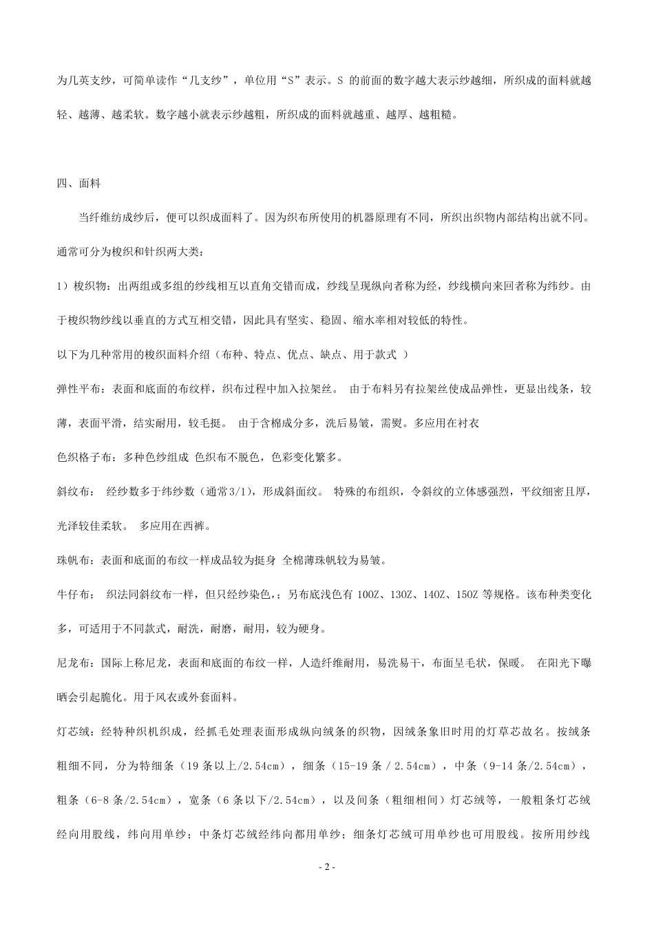 服装原材料知识_第2页