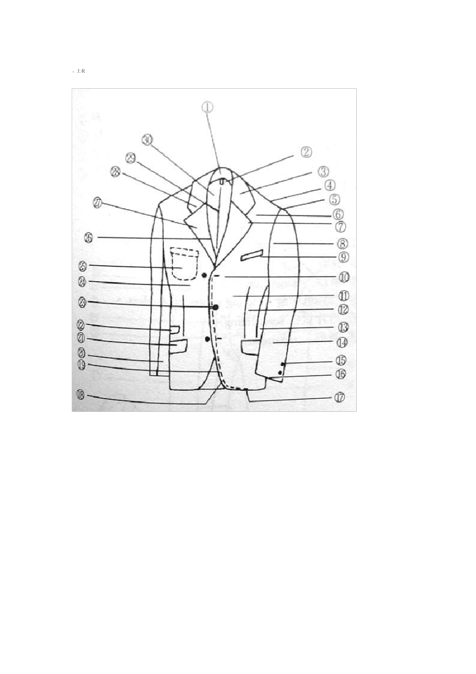 服装各部位术语中英对照及图解_第1页