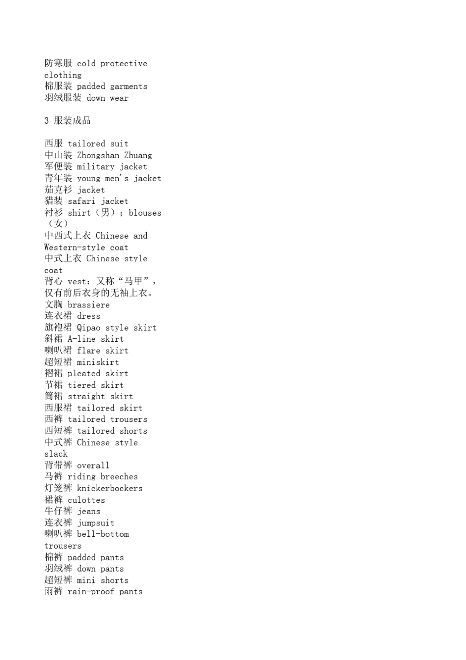 服装常用英语_第3页