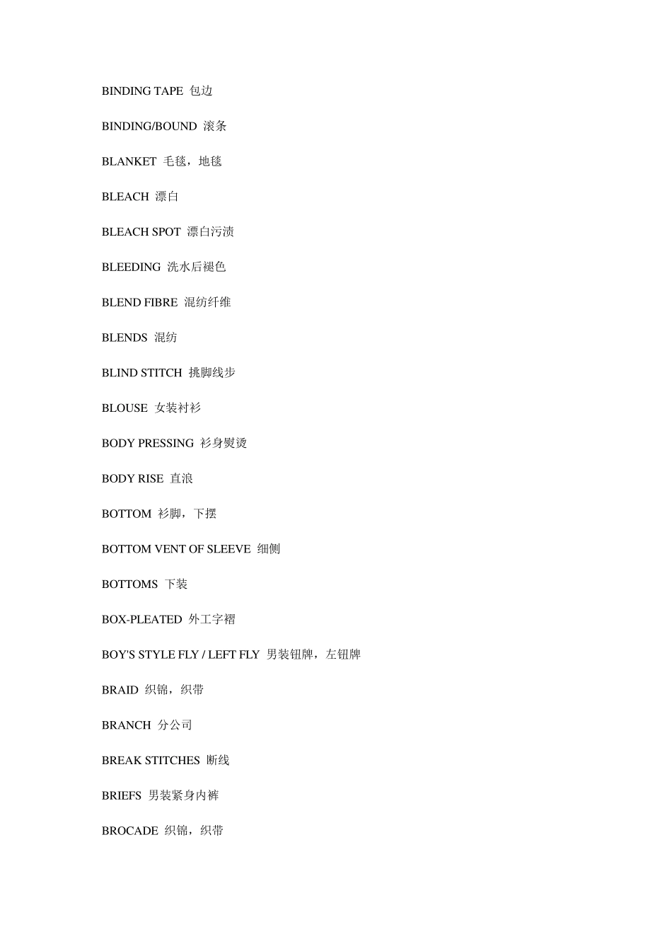 服装术语中英文对照_第3页