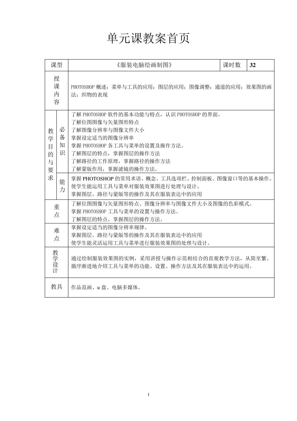 服装电脑绘画制图教案_第2页