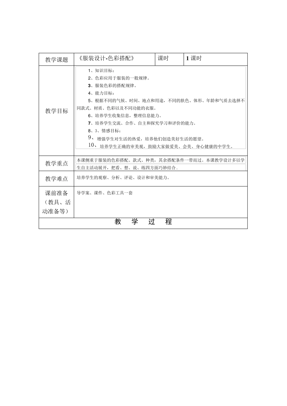 服装色彩搭配教案_第2页