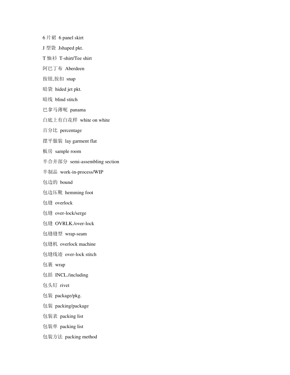 服装英语术语_第1页