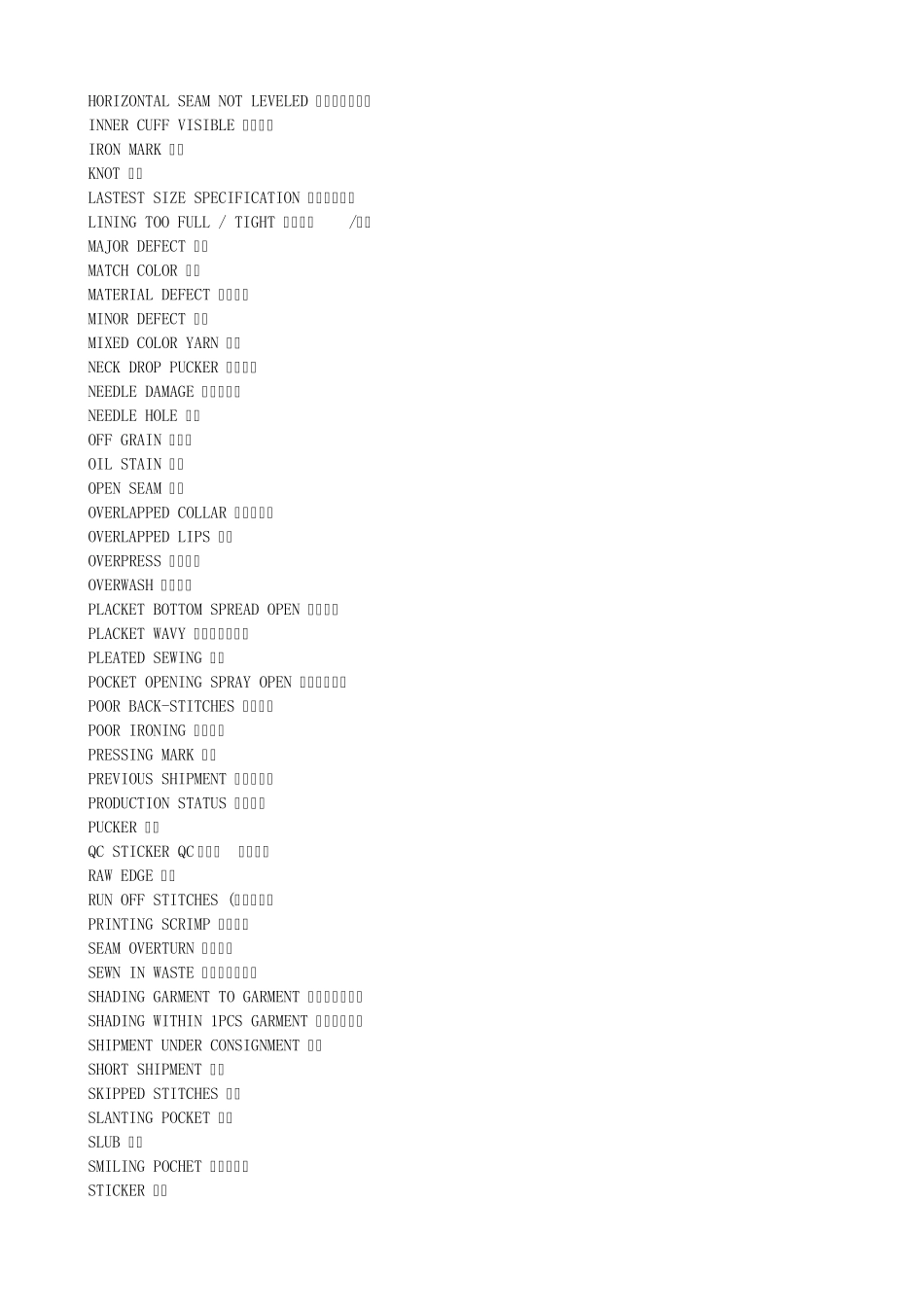 服装英语：服装专业单词汇总3_第2页