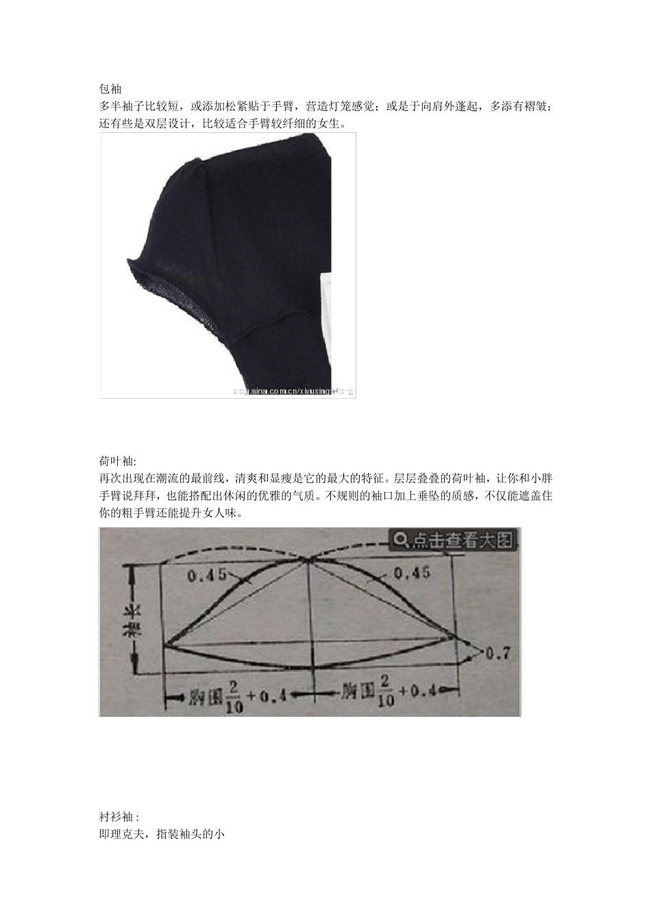 服装袖子名词种类汇总与图解_第1页