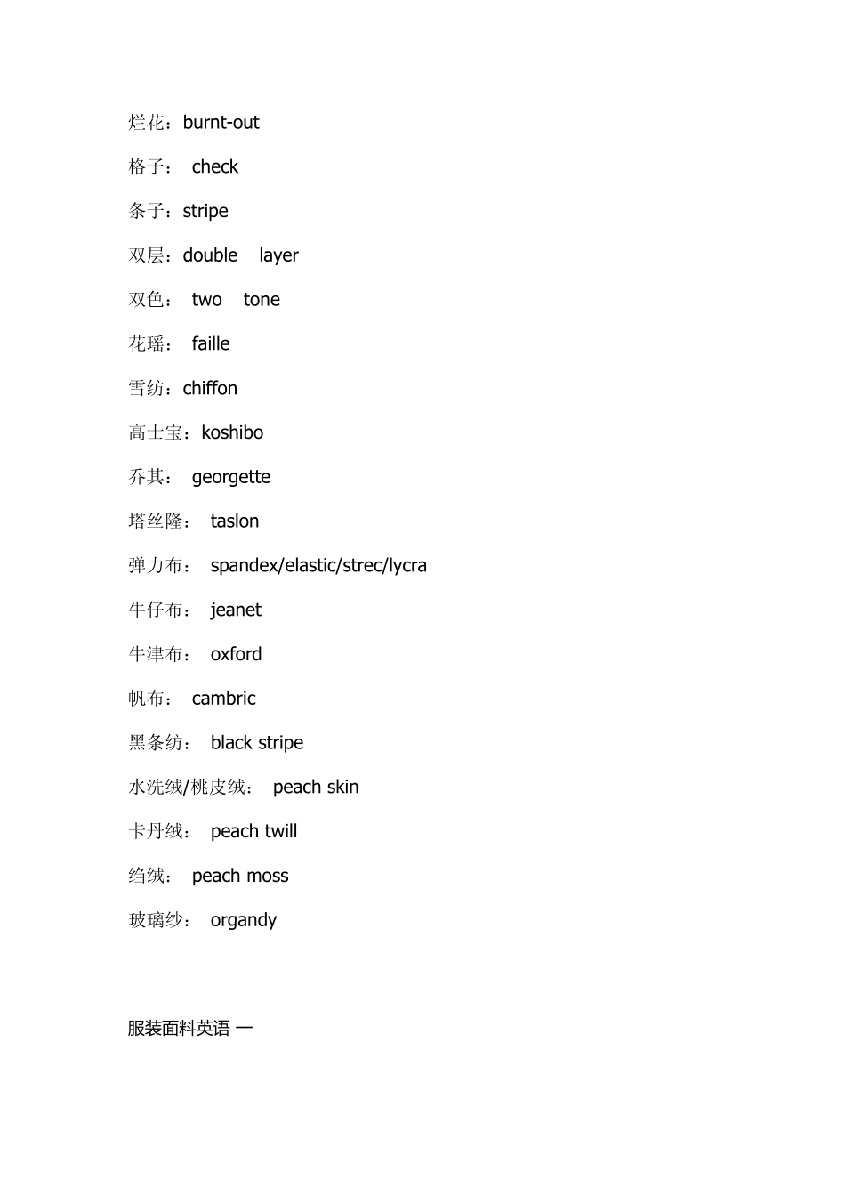 服装面料英语_第3页
